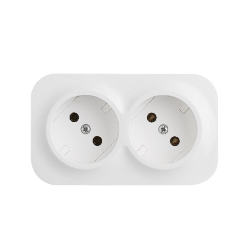 Quteo Белый Розетка 2-я без заземления | 782231 | Legrand — Legrand