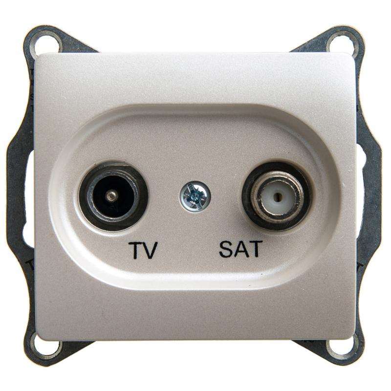Glossa Перламутр Розетка TV-SAT оконечная 1DB | GSL000697 | SE — Systeme Electric