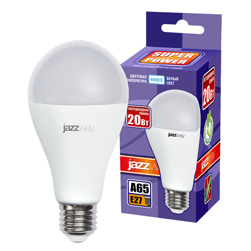 Лампа светодиодная  POWER PLED- SP A60 20w E27 4000K 230/50 |  .5019669A |  Jazzway — миниатюра 3