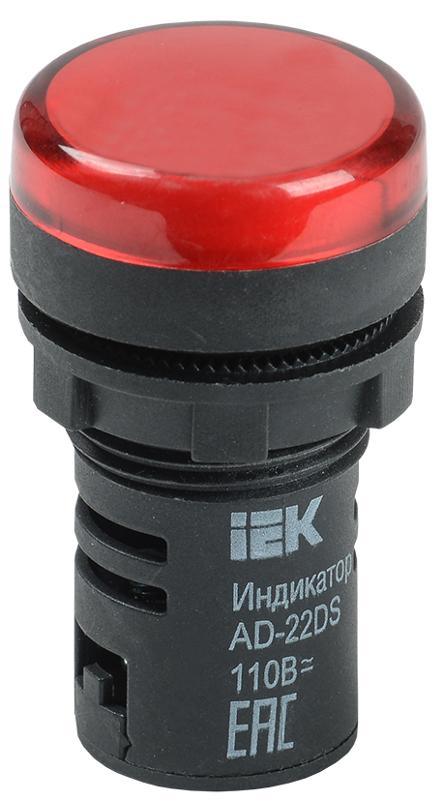 Лампа AD22DS(LED)матрица d22мм красный 24В AC/DC   | BLS10-ADDS-024-K04 | IEK — IEK (ИЭК)