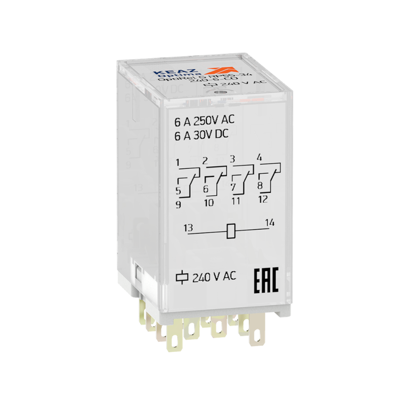Реле промежуточное OptiRel G RP55-34-110-6-CO/TI| 281110 | КЭАЗ — КЭАЗ (Курский электроаппаратный завод)