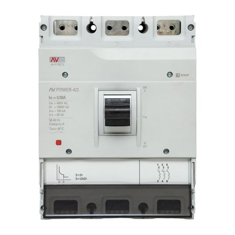 Выключатель автоматический AV POWER-4/3 630А 100kA TR AVERES | mccb-43-630H-TR-av | EKF — миниатюра 21