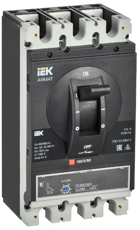 ARMAT Авт. выкл. лит. корпус 3P H 150кА 250А э/м рег. IEK | AR-MCCB-3H-150-0250A-MTUC | IEK — IEK (ИЭК)