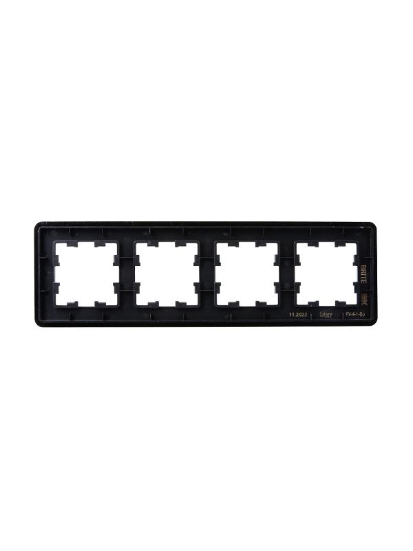 BRITE Рамка 4-ая РУ-4-1-Бр металл черный RE AL | BR-M42-M-21-K02 | IEK — миниатюра 3
