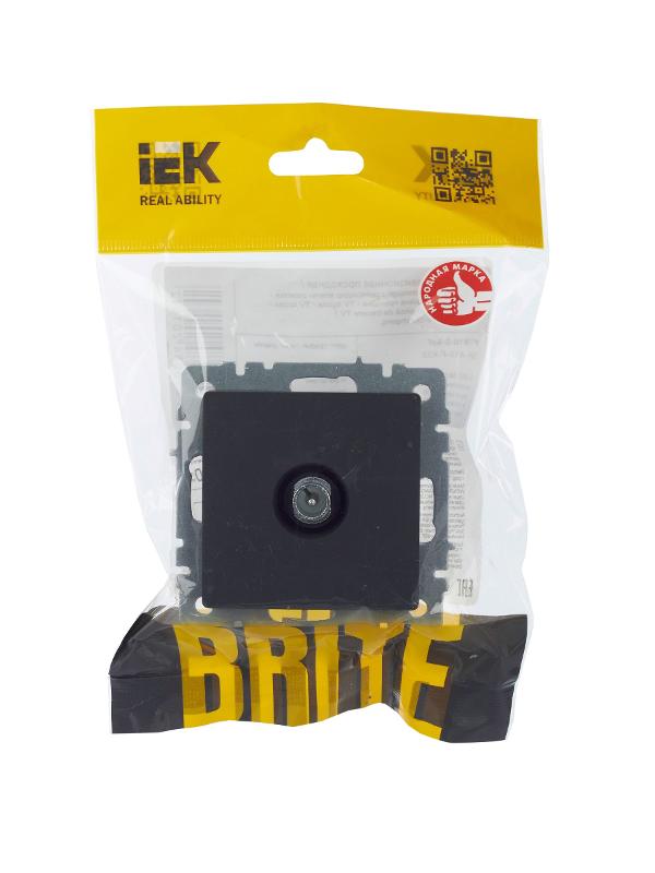 BRITE Розетка TV проходная РТВ10-0-БрГ графит  | BR-A10-P-K53 | IEK — миниатюра 7