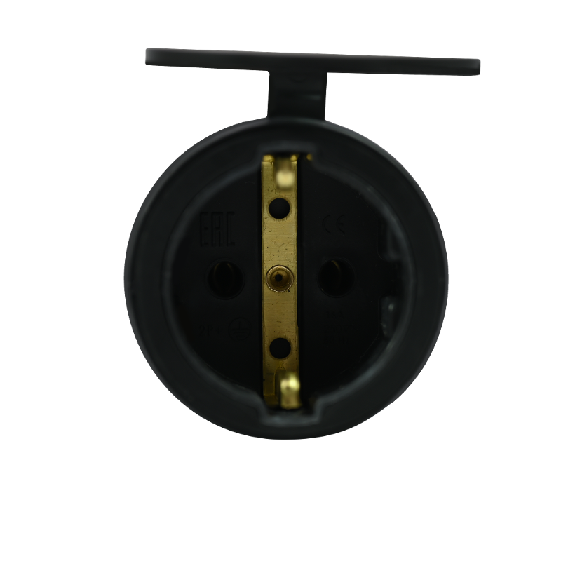 Розетка 2К+З кабельная каучуковая 16А/250В IP44 Чёрная MultiSet | MST4002BK | SE — миниатюра 7