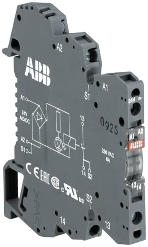Реле RB121A , 1 переключающий контакт, 1мА-6А, катушка 230VAC/DC, винт.зажимы|1SNA645008R1200| ABB — ABB