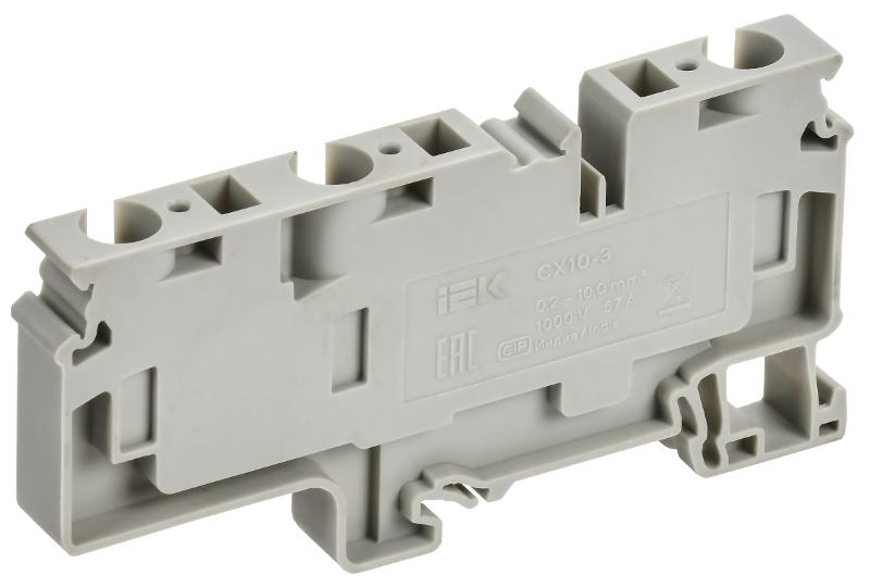 ARMAFIX Клемма пруж. CX10-3 10мм2 3-конт. серая| AF-CT40-00-3-K03-010| IEK — миниатюра 2