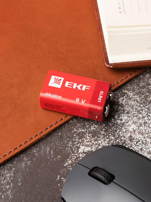 Батарейка алкалиновая типа 9V(6LR61) блистер 1шт. | 9V-BL1 | EKF — миниатюра 8