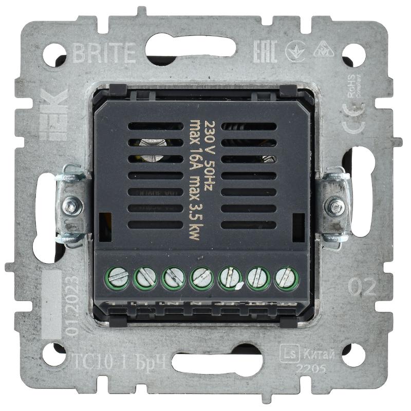 BRITE Термостат электронный с индикацией ТС10-1-БрЧ черный | BR-RT11-K02 | IEK — миниатюра 6