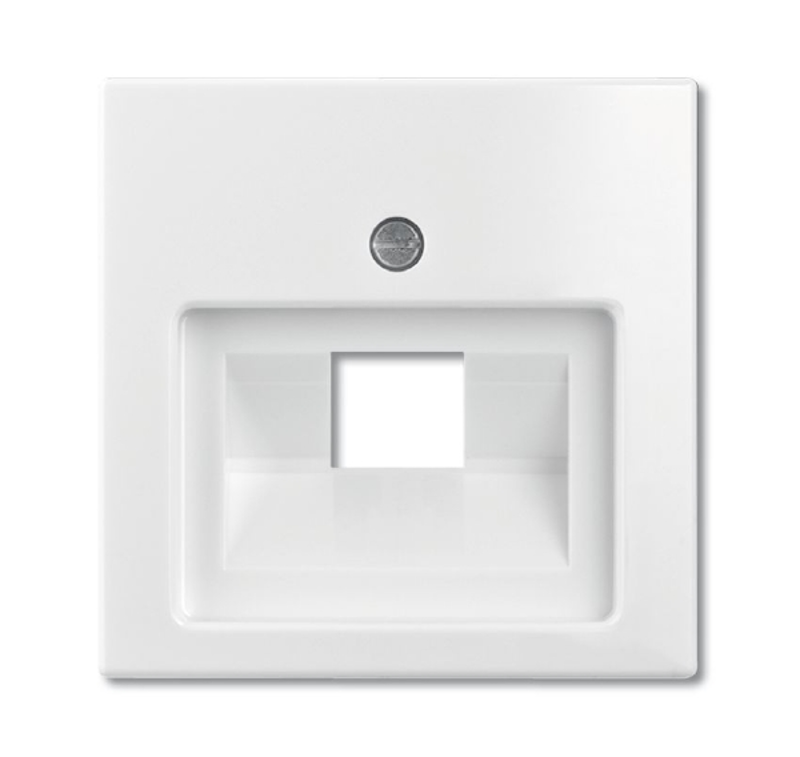 ABB Basic 55 Альп. белый Накладка 1-ой ТЛФ/комп розетки наклонной | 1753-0-0096  | 2CKA001753A0096 | ABB — ABB