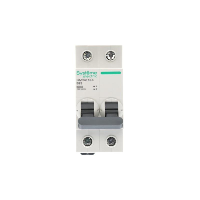 Выключатель автоматический двухполюсный 25A B 6kA City9 | C9F16225 |Systeme Electric — миниатюра 7