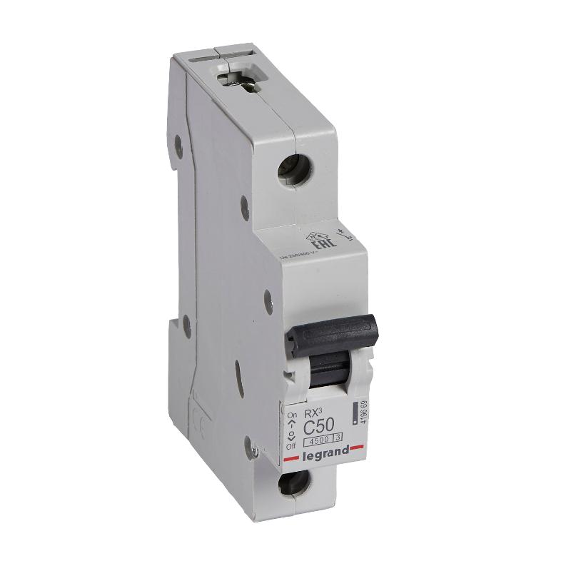 Выключатель автоматический  однополюсный RX3 4500 50А C 4,5кА | 419669 | Legrand — Legrand