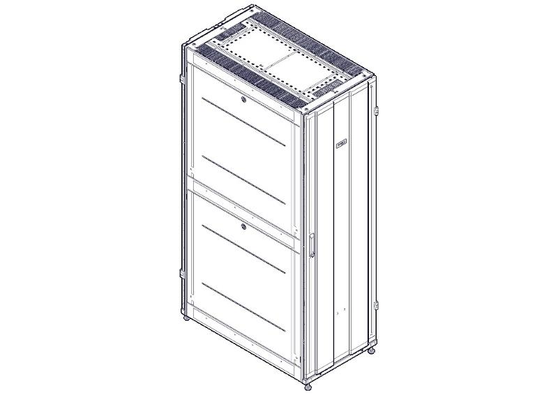 Шкаф Systeme Electric, серия Uniprom, 42U-600/1070, боковые панели 4шт, черный | UR3100 | SE — Systeme Electric
