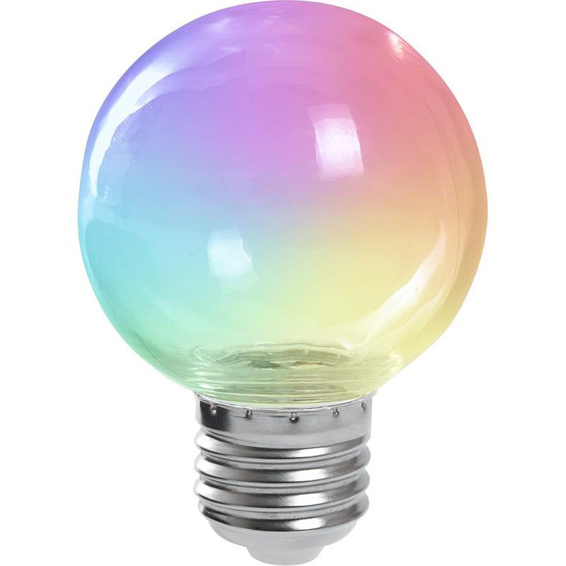 Лампа светодиодная, (3W) 230V E27 RGB G60, LB-371 прозрачный быстрая смена цвета — миниатюра 2