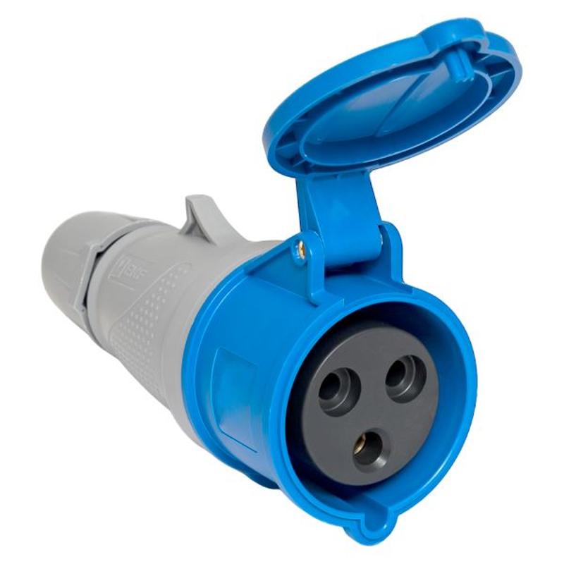 Розетка переносная 223 2P+PE 32А 220В IP44 EKF PROXIMA | ps-223-32-220-PRO | EKF — EKF