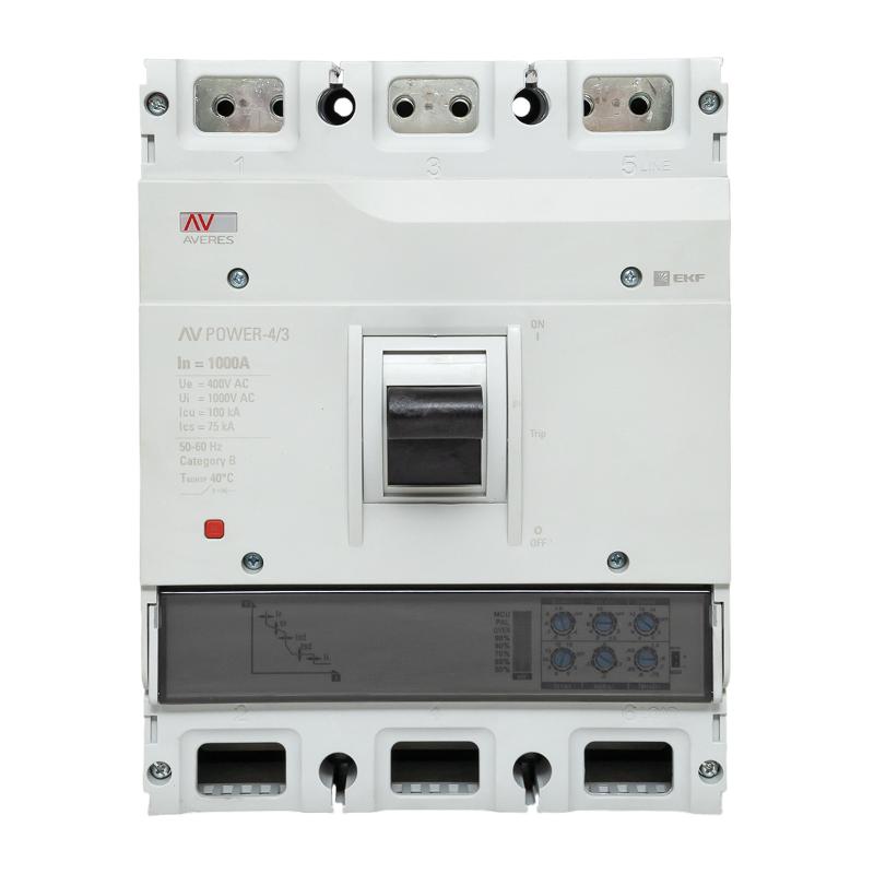 Выключатель автоматический AV POWER-4/3 1000А 100kA ETU2.0 AVERES | mccb-43-1000H-2.0-av | EKF — миниатюра 4