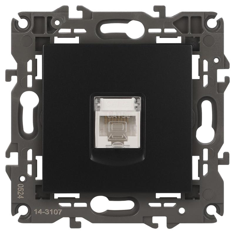 14-3107-05 Розетка RJ45, IP20, антрацит | Б0034306 | ЭРА — ЭРА (Энергия света)