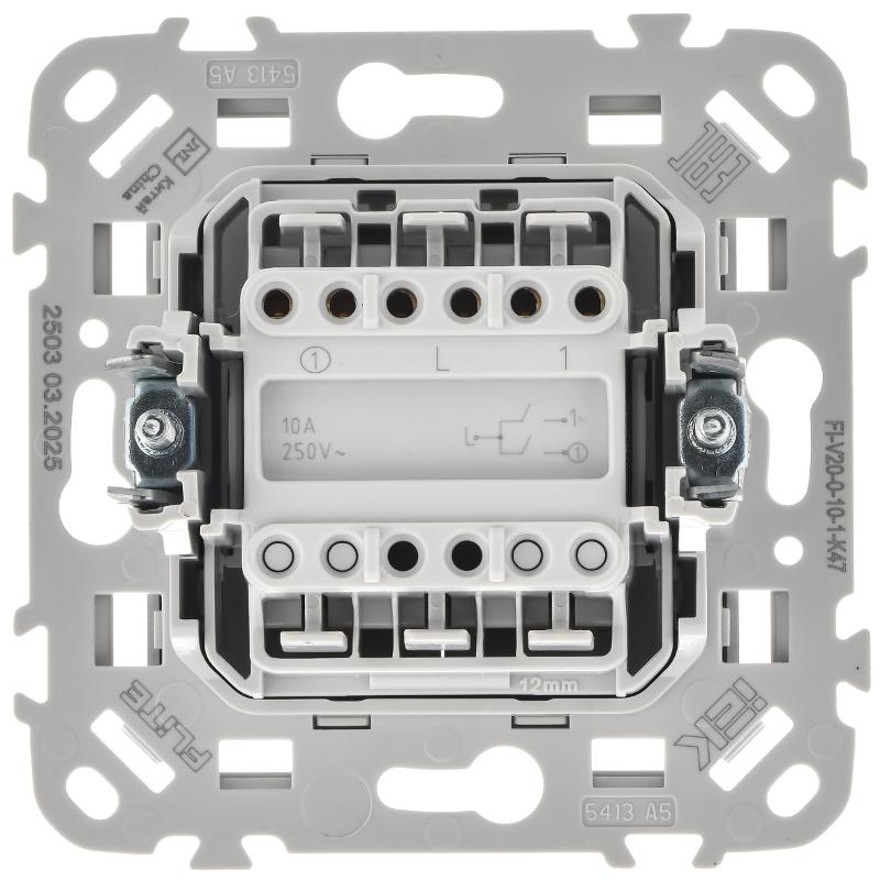 FLITE Выключатель 2-клавишный 10А ВС12-1-0-ФлА алюминий | FI-V20-0-10-1-K47 | IEK — миниатюра 3