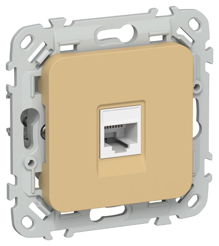 FLITE Розетка компьютерная RJ45 кат.6 UTP РК6-1-0-ФлШм шамуа | FI-K12-2-K89 | IEK — IEK (ИЭК)