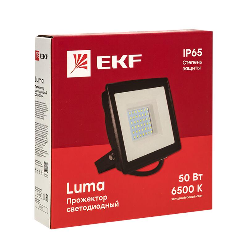 Прожектор светодиодный СДО-3004 50Вт 6500К IP65 EKF Basic | FLL-3004-50-6500 | EKF — миниатюра 2