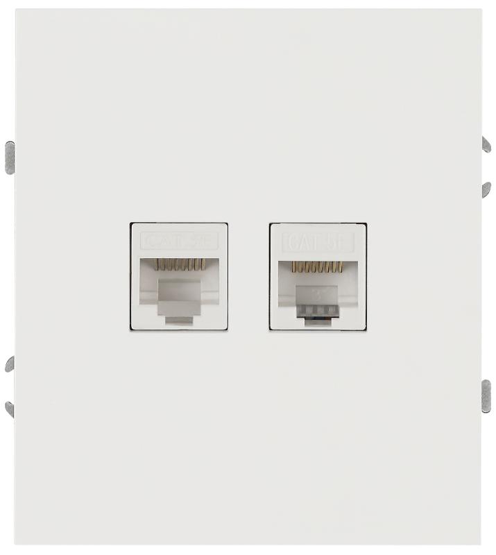 Розетка Arktik 16-3108-08 информационная двойная 2XRJ45 белый матовый | Б0070491 | ЭРА — ЭРА (Энергия света)