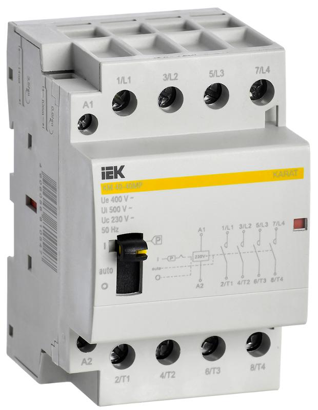 Контактор модульный с ручным управлением КМ40-40МР AC KARAT IEK | MKK22-40-40 | IEK — IEK (ИЭК)