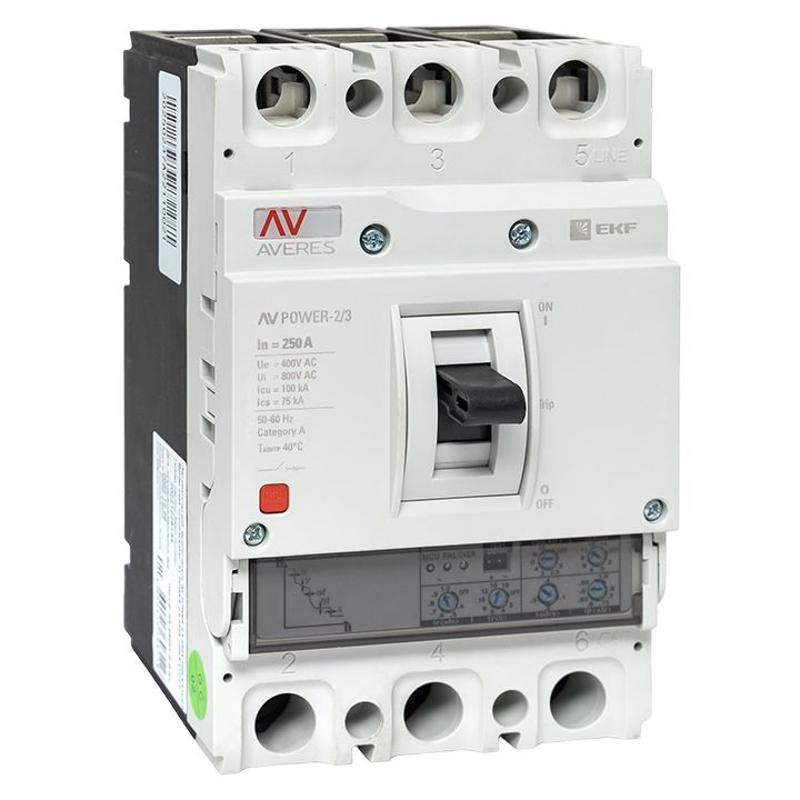 Выключатель автоматический AV POWER-2/3 250А 100kA ETU2.0 AVERES | mccb-23-250H-2.0-av | EKF — EKF