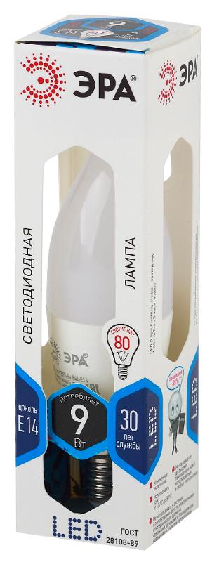Лампа светодиодная LED 9Вт Е14 4000К СТАНДАРТ smd BXS-9w-840-E14 | Б0027974 | ЭРА — миниатюра 2