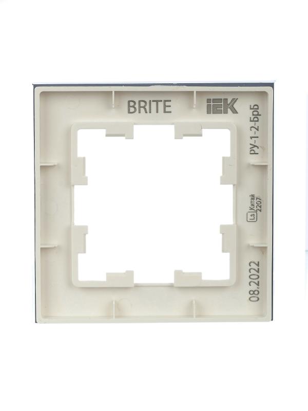 BRITE Рамка 1-ая РУ-1-2-БрБ стекло белый | BR-M12-G-K01 | IEK — миниатюра 9