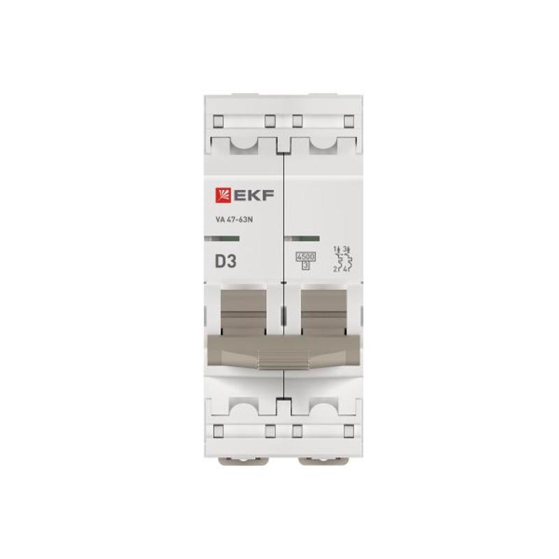 Выключатель автоматический ВА 47-63N 2P 3А (D) 4,5 кА PROXIMA |M634203D|EKF — миниатюра 7