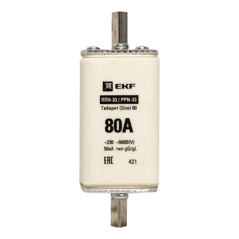 Плавкая вставка ППН-33 160/ 80А габарит 00 | fus-33/160/80 | EKF — миниатюра 10