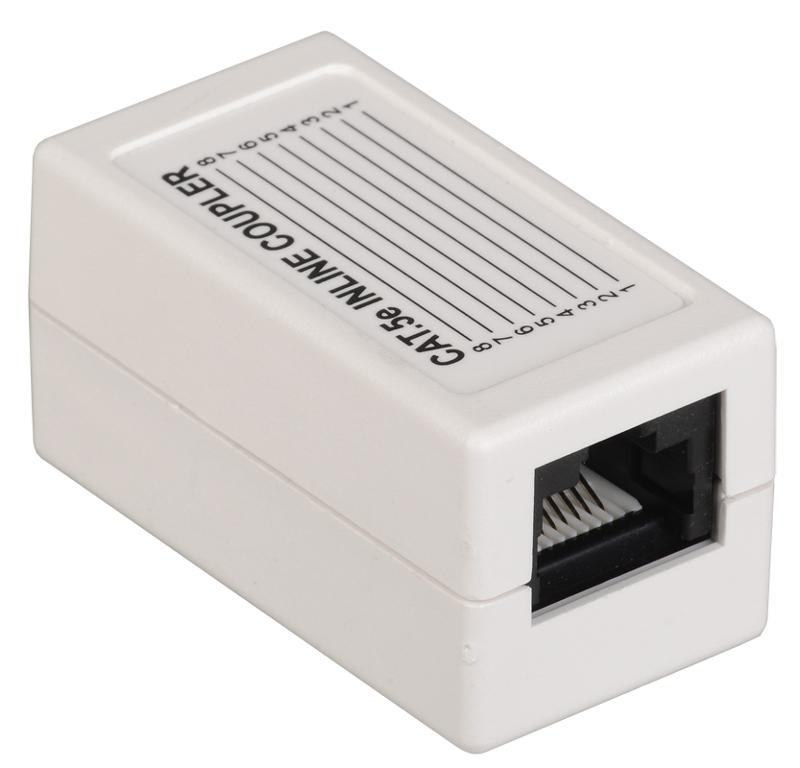 Проходной адаптер кат.5E UTP, тип RJ45-RJ45, белый | CS70-1C5EU | ITK — ITK