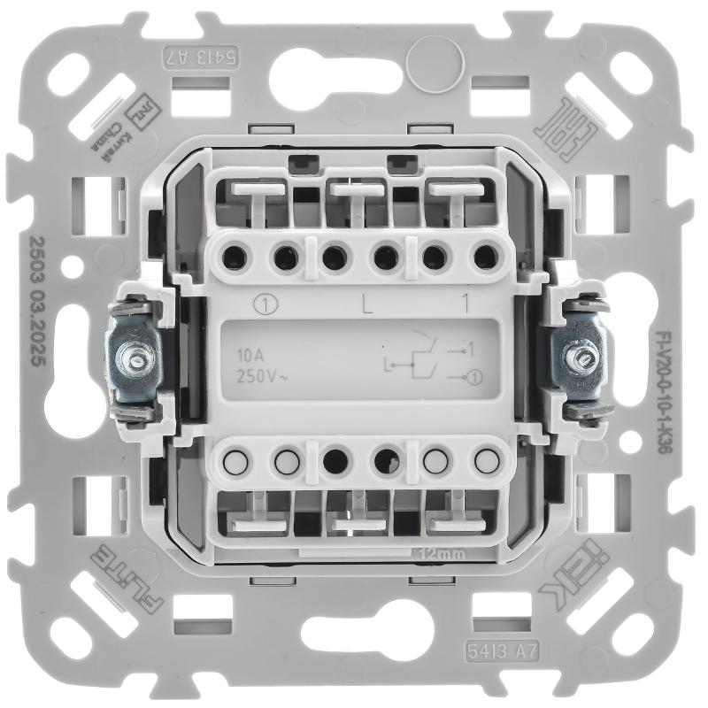 FLITE Выключатель 2-клавишный 10А ВС12-1-0-ФлЖ жемчуг | FI-V20-0-10-1-K36 | IEK — миниатюра 3