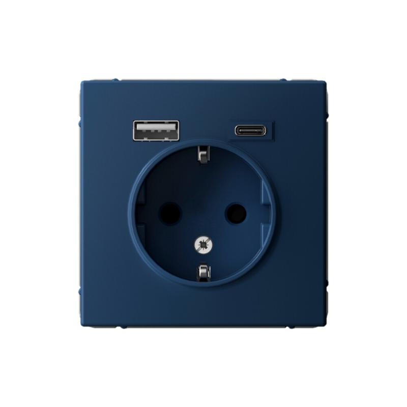 ArtGallery Аквамарин Розетка 16А с 2 USB A+C, 5В/2,4А/3,0А, 2х5В/1,5А, механизм | GAL001132 | SE — Systeme Electric