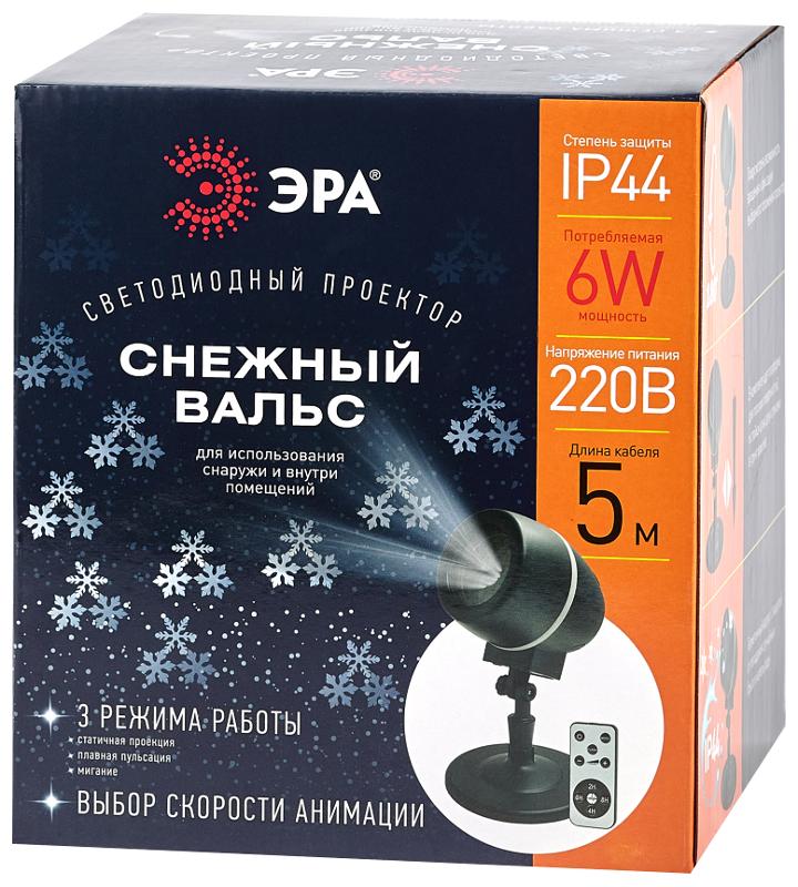 Проектор светодиодный  Снежный вальс,  ENIOP-08 ,  IP44, 220В (12/180) | Б0047979 | ЭРА — миниатюра 3