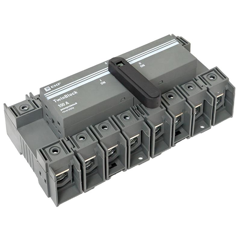 Рубильник 100A 4P реверсивный c рукояткой для прямой установки TwinBlock | tb-s-100-4p-rev | EKF — миниатюра 7