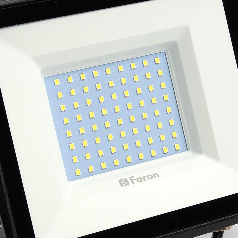 Прожектор светодиодный LL-922 2835 SMD 100W 6400K IP65 AC220V/50Hz, черный 261*217*33 мм | 32103 | FERON — миниатюра 2