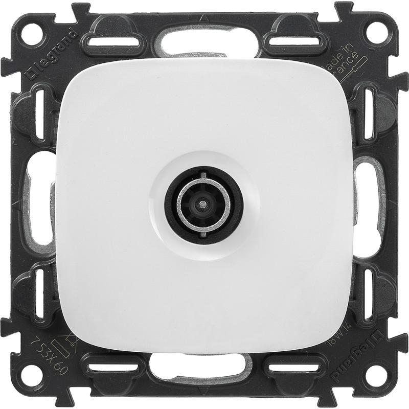 Valena ALLURE DIY Белый Розетка TV оконечная, 10 дБ, 0-862 МГц — миниатюра 4