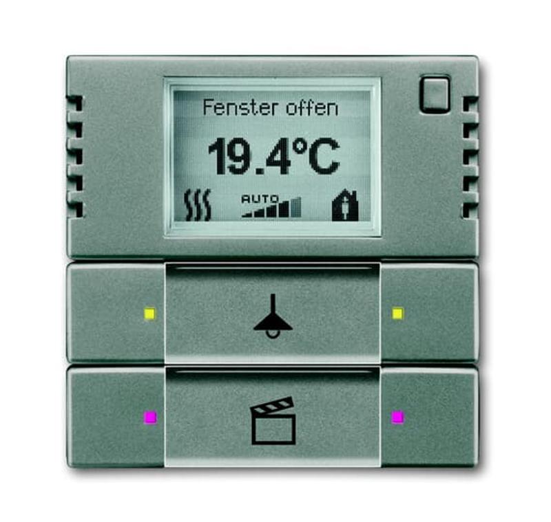 6128/28-803-500 Терморегулятор KNX с дисплеем и сенсором, 2/4-клавишный, метеор | 6134-0-0336 | 2CKA006134A0336 | ABB — ABB