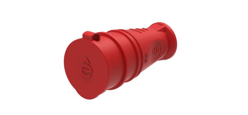 Розетка 2К+З кабельная каучуковая 16А/250В IP44 Красная MultiSet | MST4402RD | SE — Systeme Electric