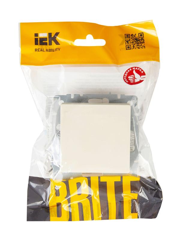 BRITE Выключатель 1-клавишный перекрестный 10А ВС10-1-3-БрКр бежевый | BR-V13-0-10-K10 | IEK — миниатюра 6