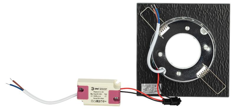 Cветильник встраиваемый со светодиодной подсветкой DK LD50 WH/BK GX53 белый черный | Б0057469 | ЭРА — миниатюра 3