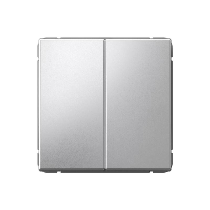 ArtGallery Алюминий Выключатель 2-клавишный, сх.5, 10АХ, механизм | GAL000351 | SE — Systeme Electric