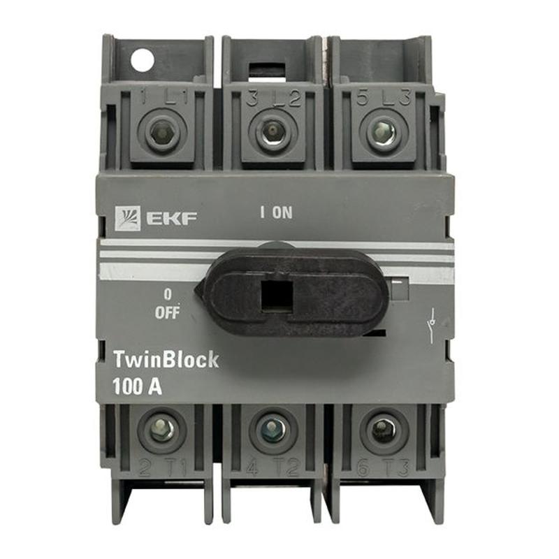 Рубильник 100A 3P c рукояткой управления для прямой установки TwinBlock | tb-100-3p-f | EKF — миниатюра 10