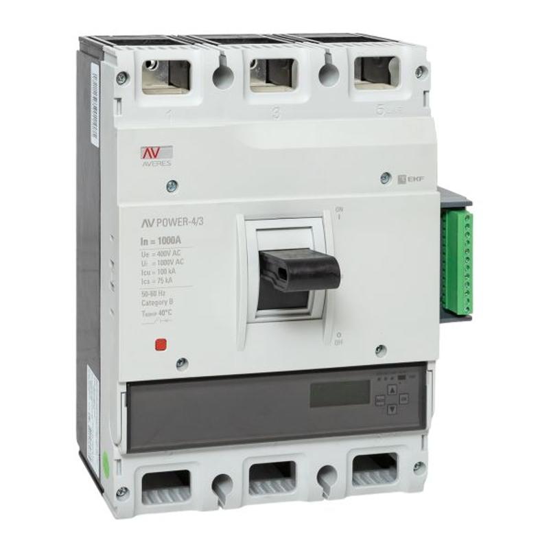 Выключатель автоматический AV POWER-4/3 1000А 100kA ETU6.2 AVERES | mccb-43-1000H-6.2-av | EKF — миниатюра 1