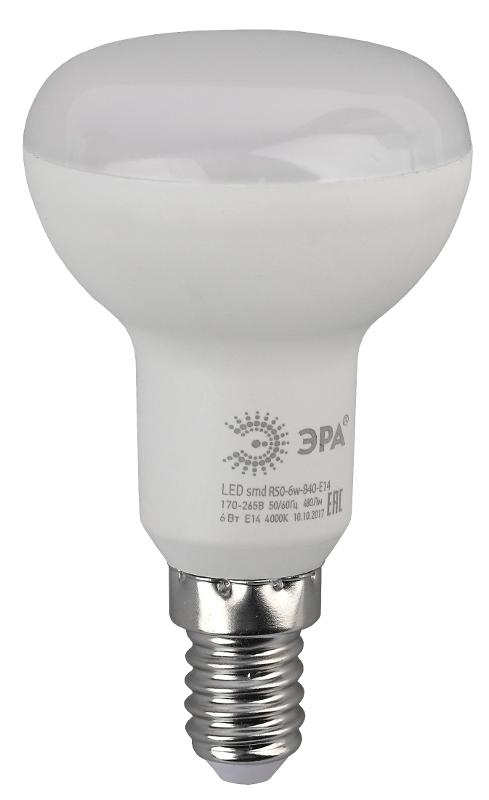 Лампа светодиодная LED 6Вт Е14 4000К smd R50-6w-840-E14 | Б0020556 | ЭРА — миниатюра 4