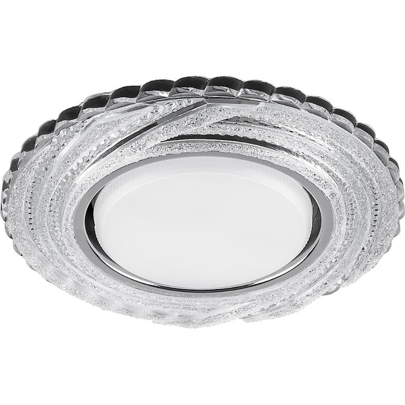 Светильник потолочный встраиваемый под лампу GX53 CD4037 20LED*2835SMD 4000K, 15W GX53, без лампы, прозрачный, хром | 40504 | FERON — Feron