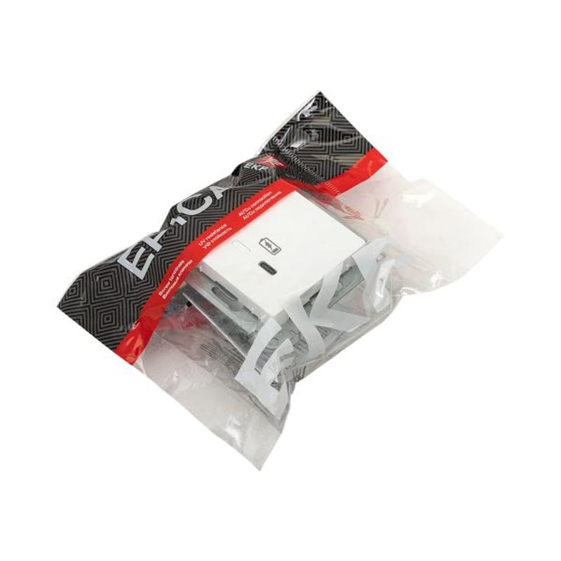 Механизм розетки USB-С, быстрая, белый Эпика EKF | UP1-SOW-USBCF | EKF — миниатюра 13