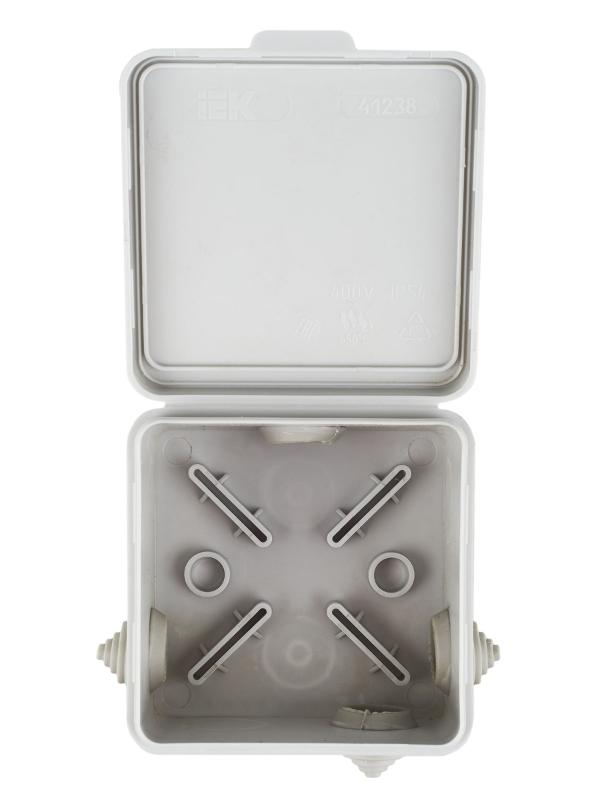 Коробка расп. КМ41238 80х80х50мм о/к IP54 7 вв. (7035) | UKO31-080-080-050-K03-54 | IEK — миниатюра 3